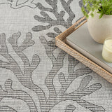 nourison garden oasis goa05 grey rug