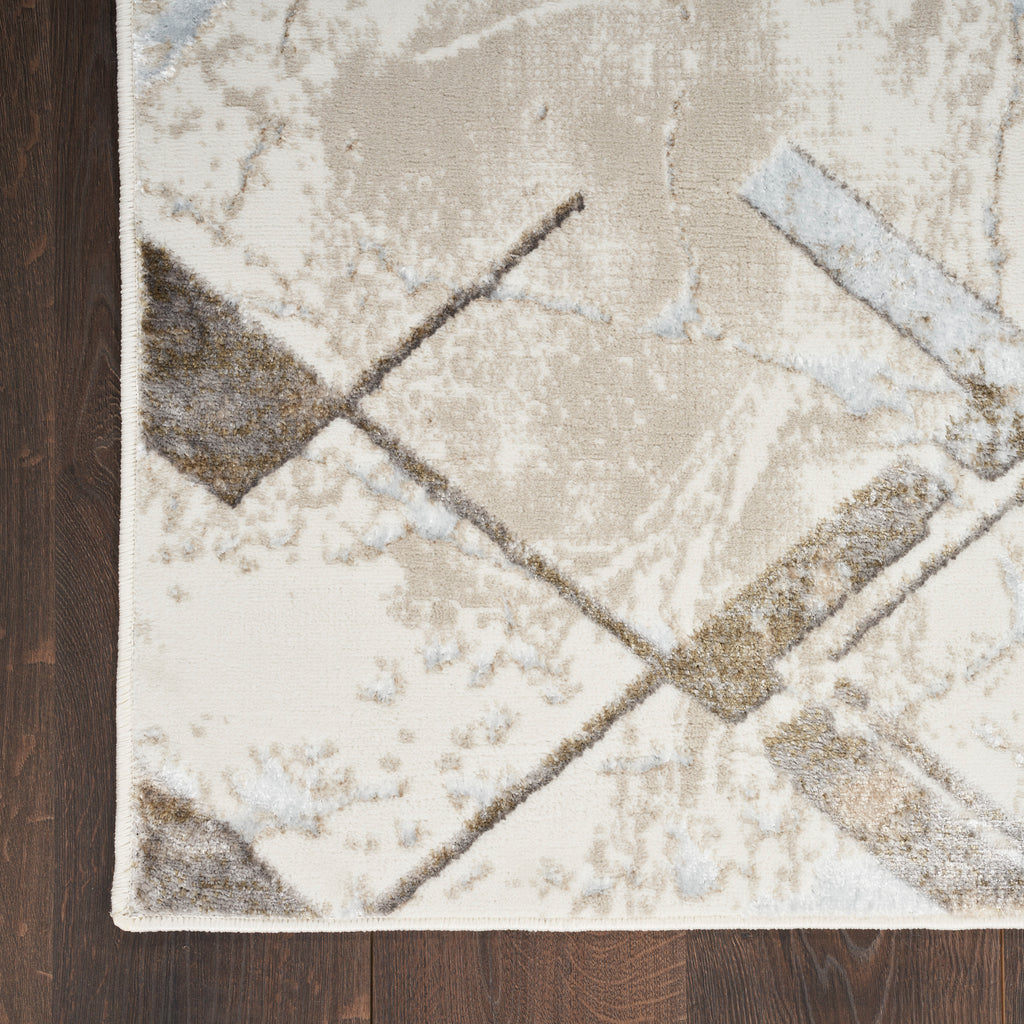 nourison glitz glz02 ivory grey rug