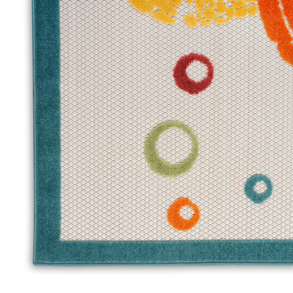nourison aloha alh27 teal multi rug