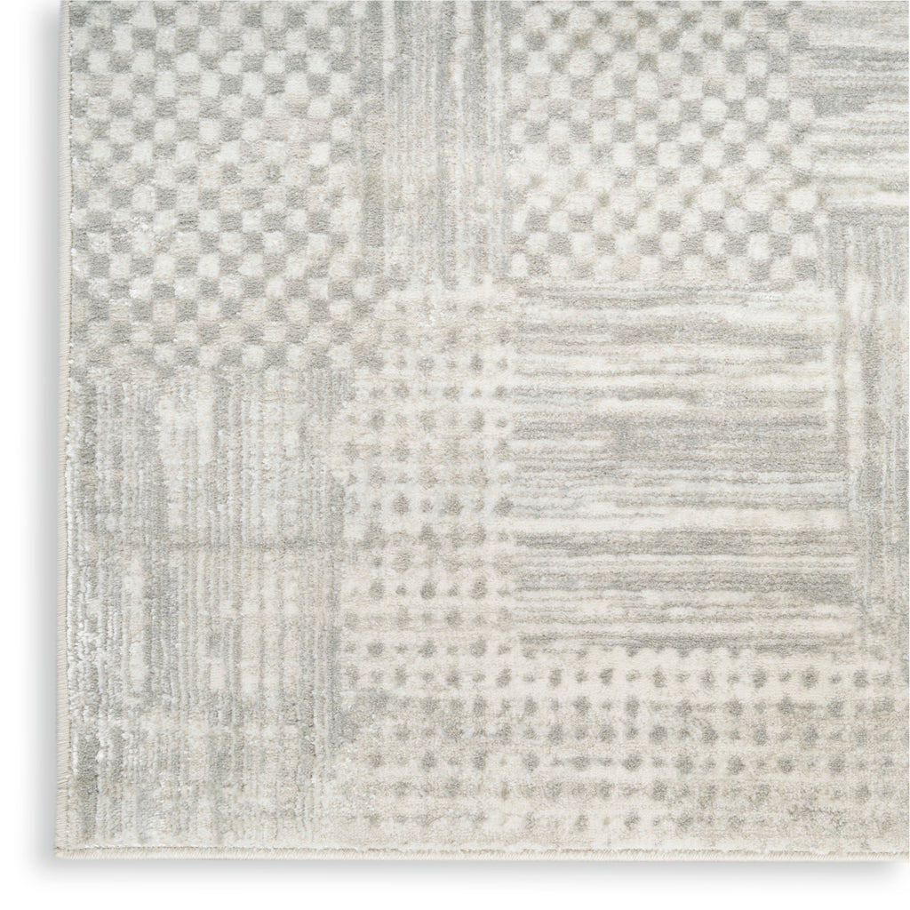 nourison glitz glz09 silver grey rug