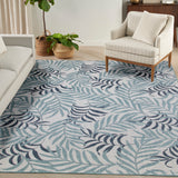 nourison garden oasis goa01 blue rug