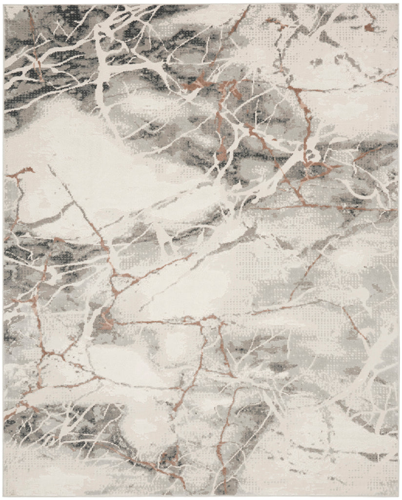 nourison elation etn13 ivory grey rug