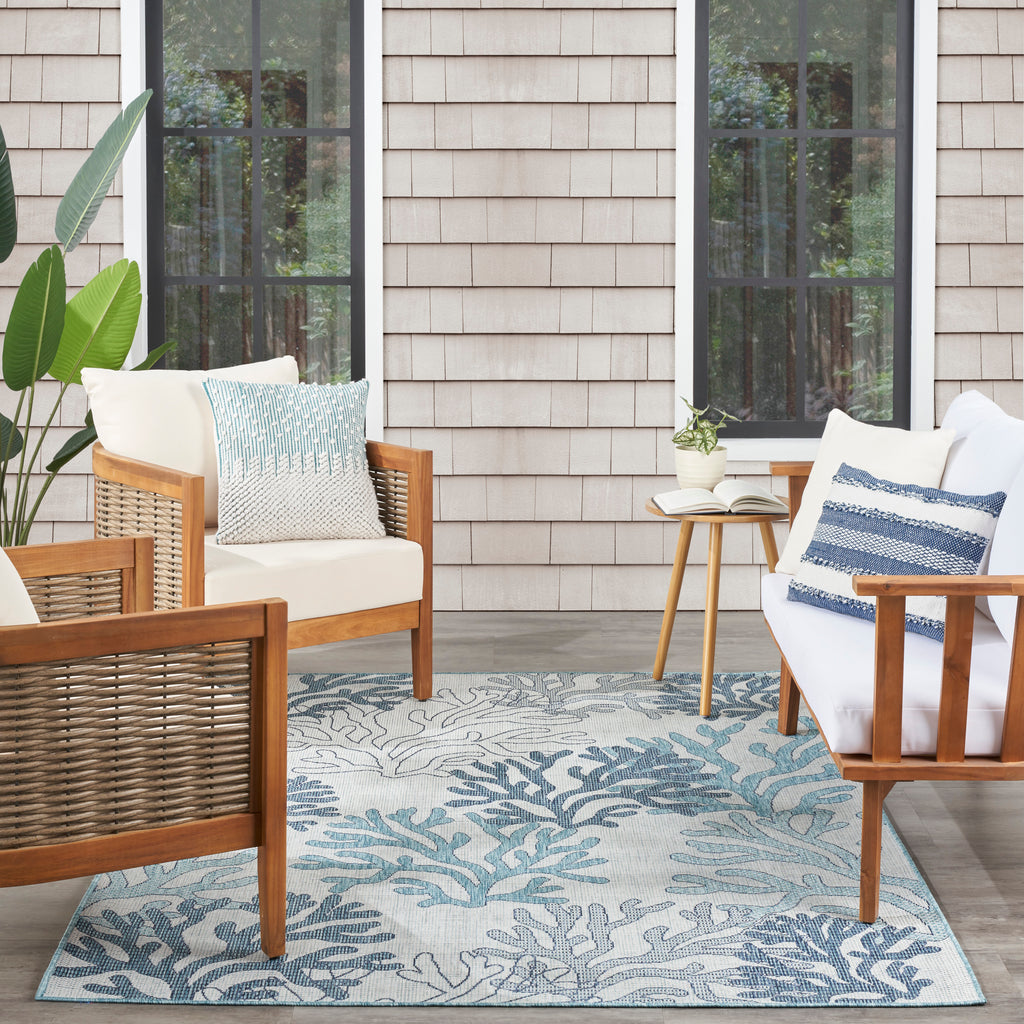 nourison garden oasis goa05 blue rug