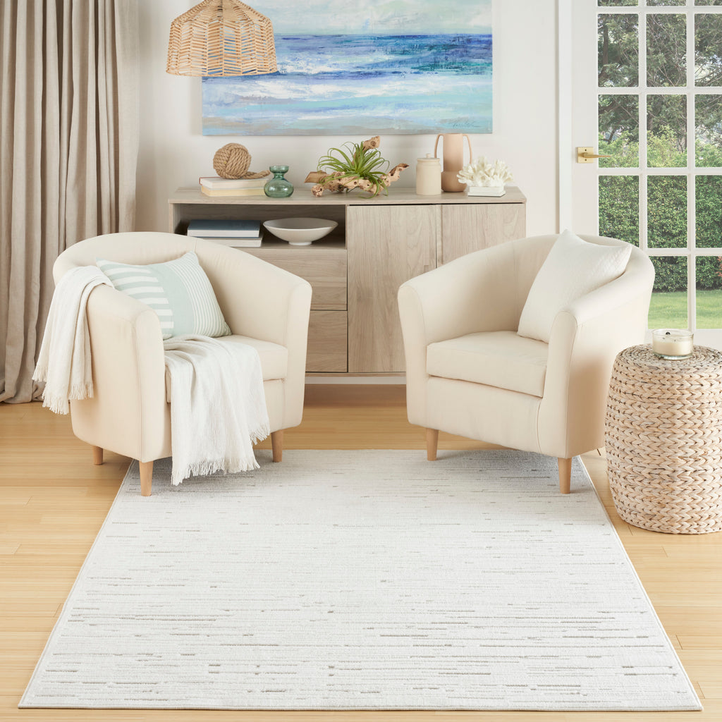 nourison care free caf04 ivory rug