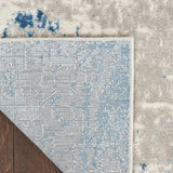 nourison quarry qua01 ivory grey blue rug