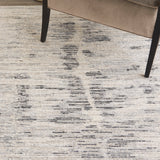 nourison ocean ocp03 cream charcoal rug