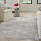 nourison glitz glz09 silver grey rug