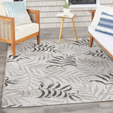 nourison garden oasis goa01 grey rug