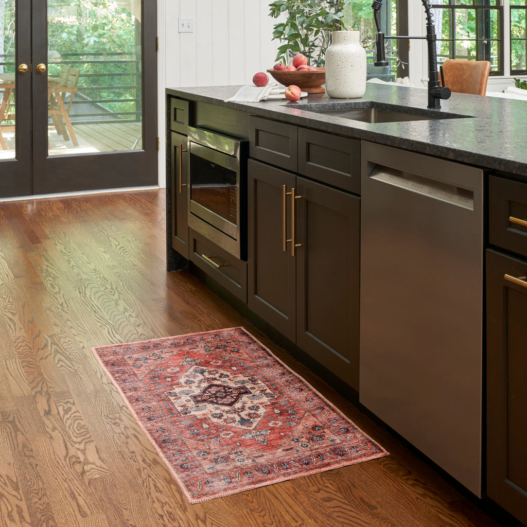 nourison grand washables grw03 rust multicolor rug
