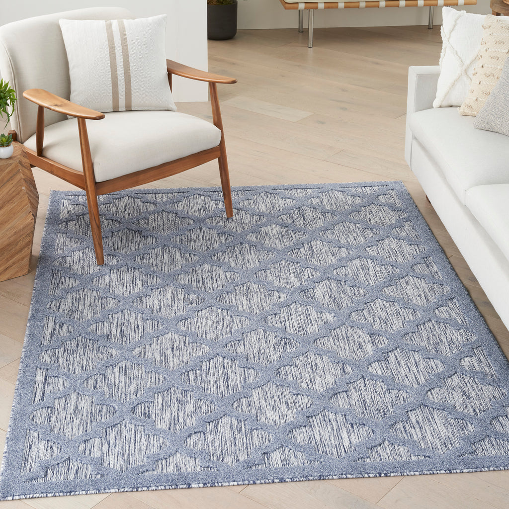 nourison easy care nes01 denim blue rug