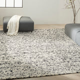 nourison ck042 billows bil01 ivory black rug
