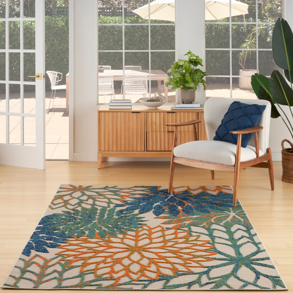 nourison aloha alh05 blue green rug