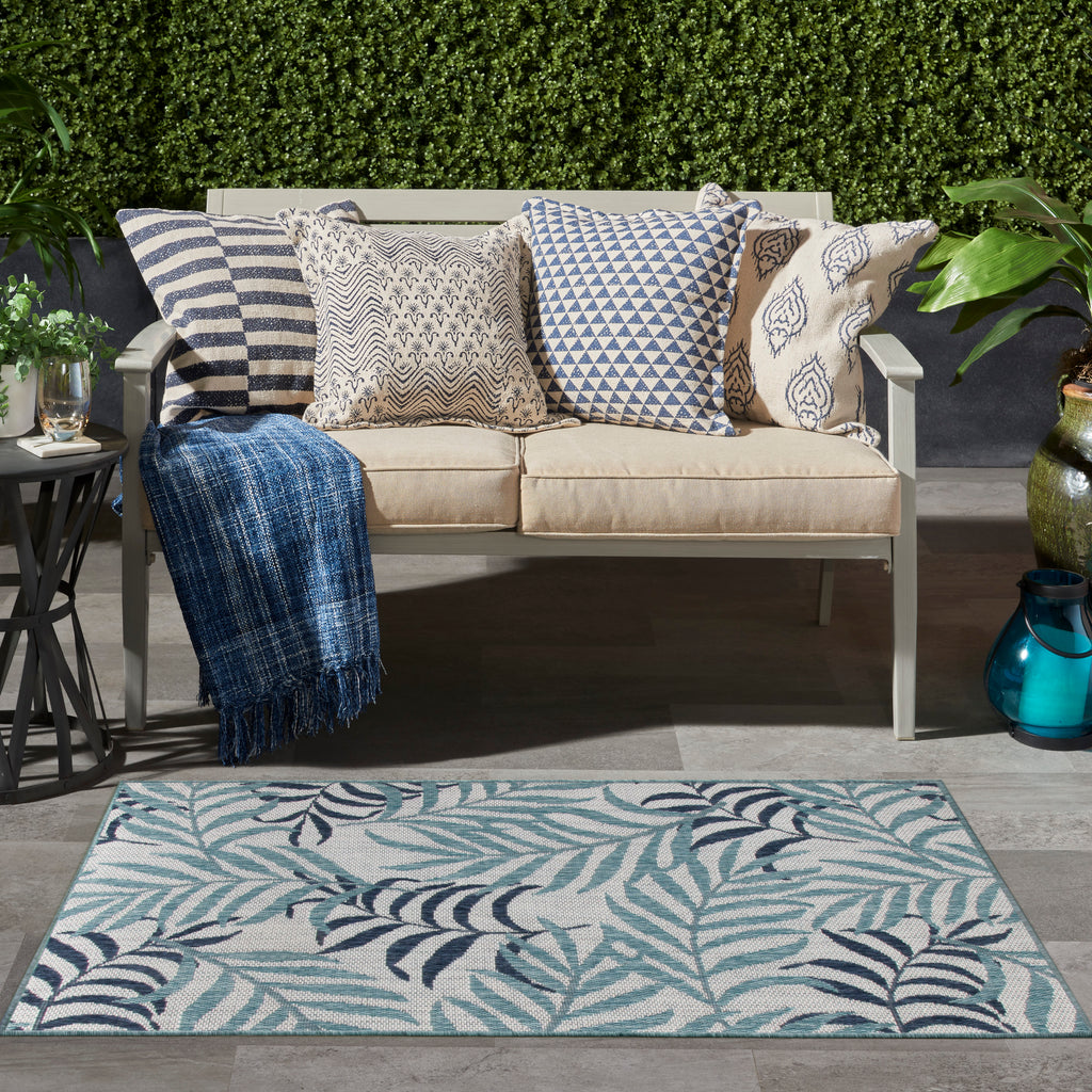 nourison garden oasis goa01 blue rug