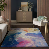 nourison prismatic prs37 blue multicolor rug