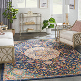 nourison passion psn22 navy multicolor rug