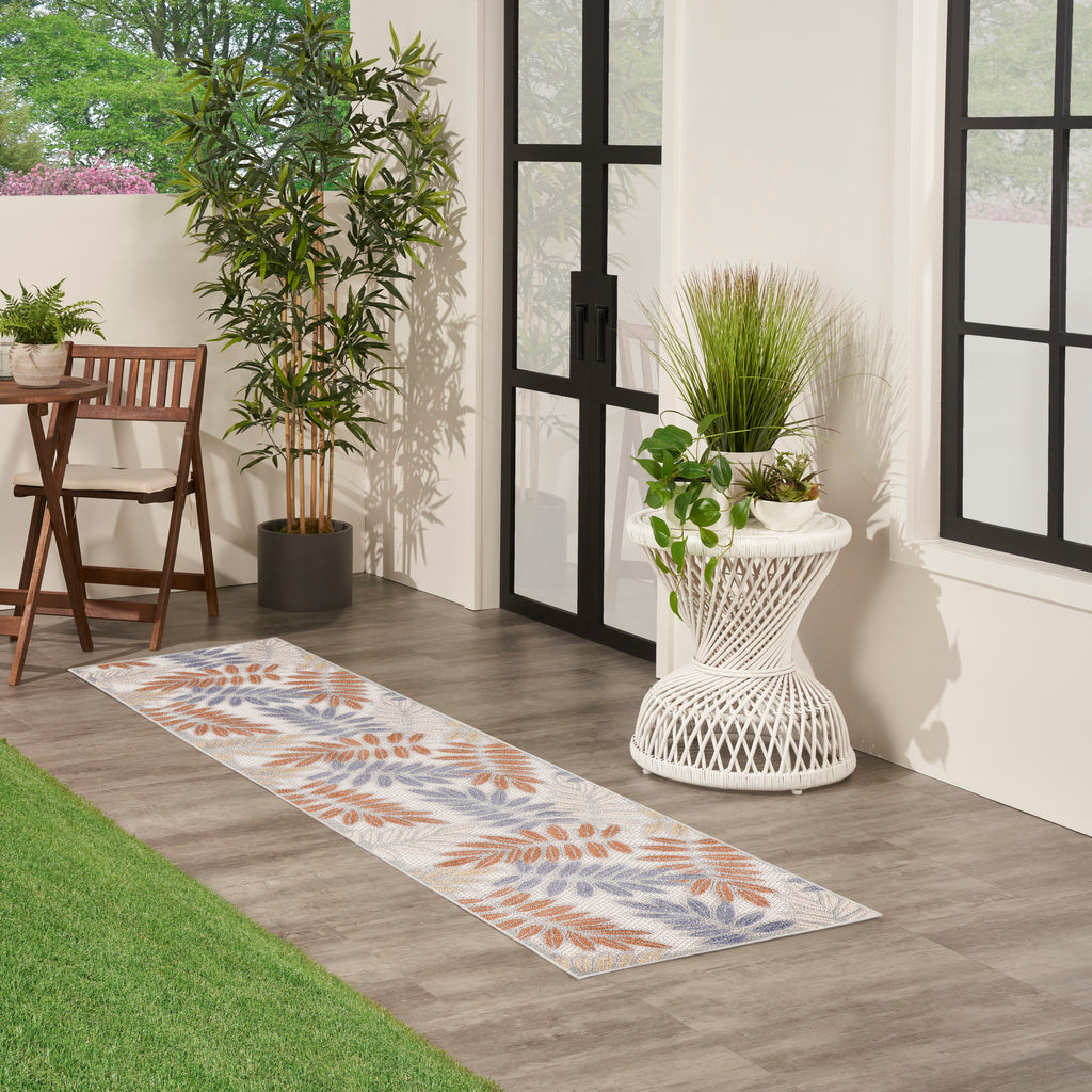 nourison aloha alh18 blue mocha rug