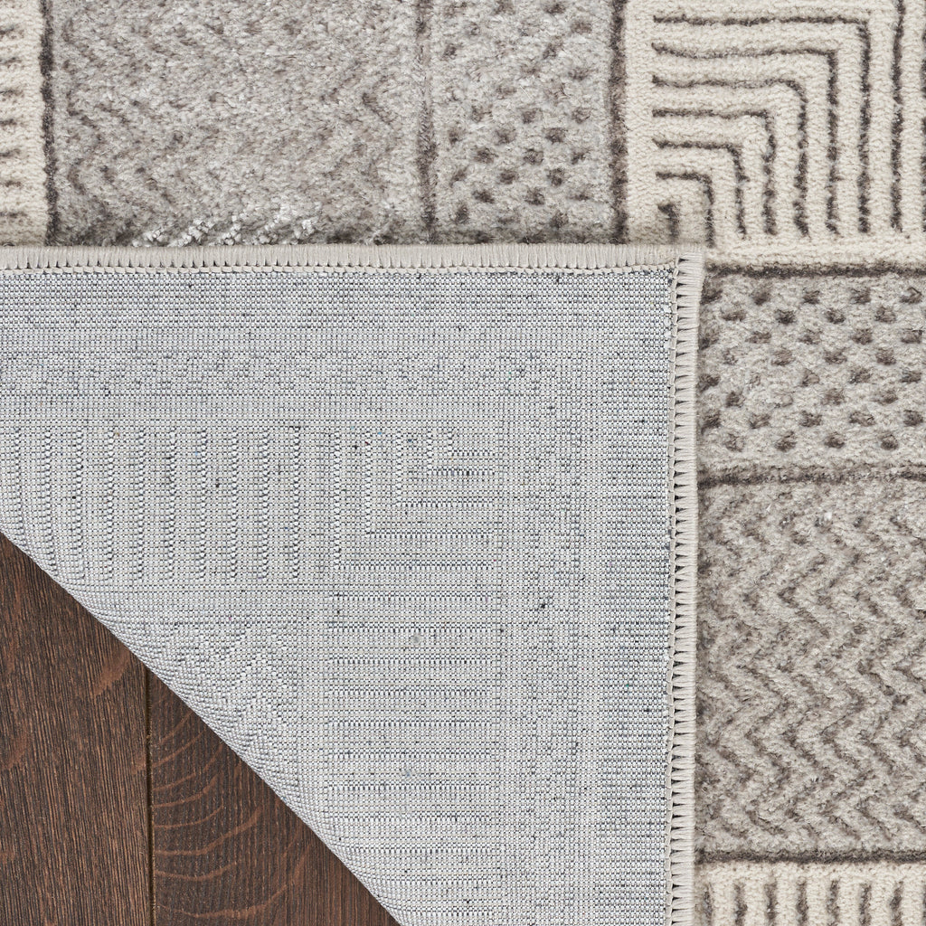 nourison glitz glz07 silver rug