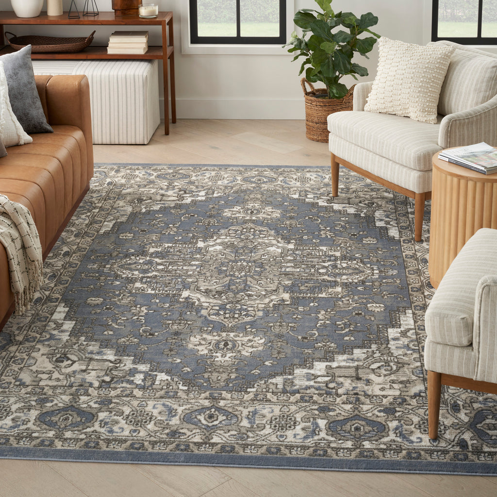 nourison quarry qua05 blue rug