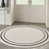 nourison nourison essentials nre02 ivory black rug