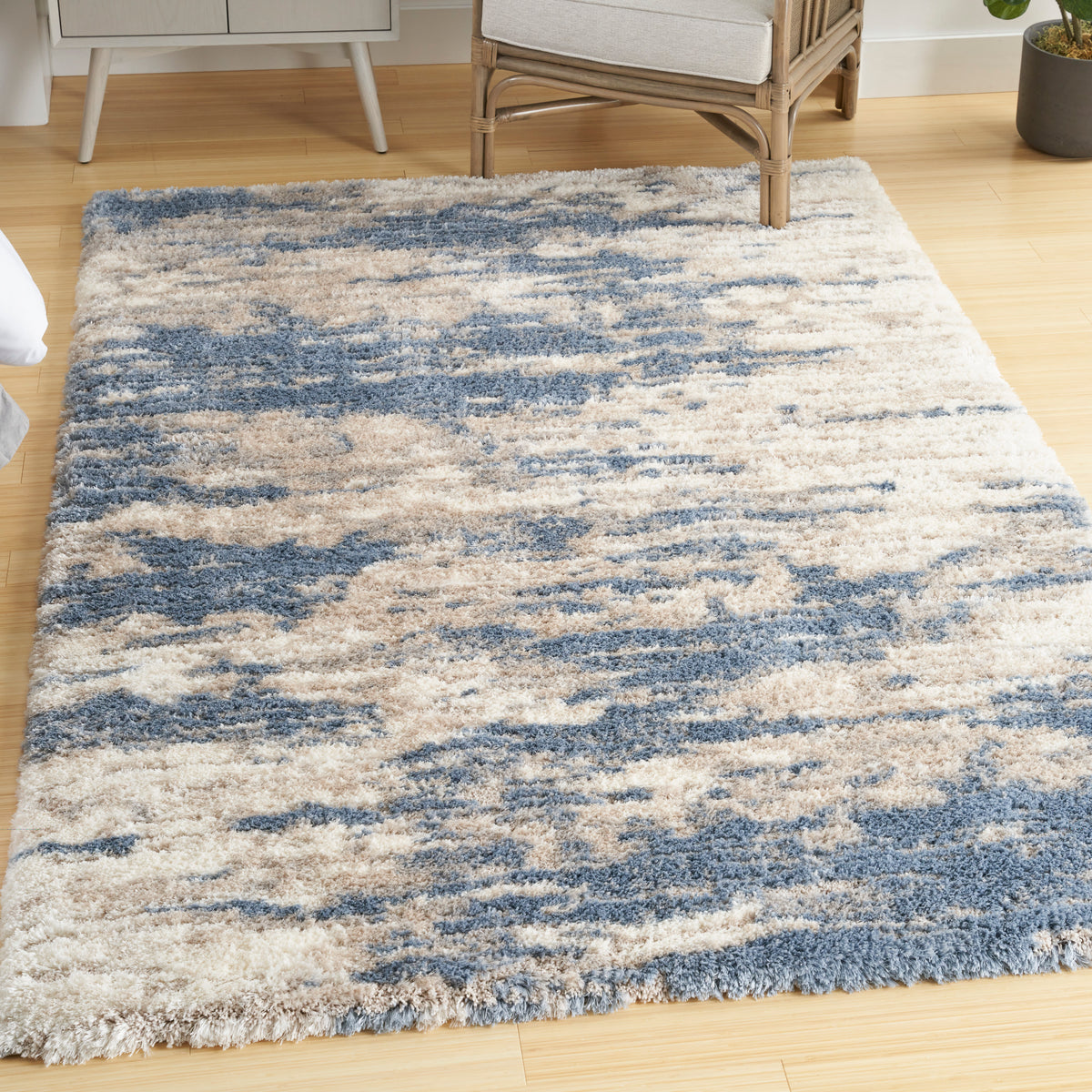 nourison dreamy shag drs10 light blue grey rug