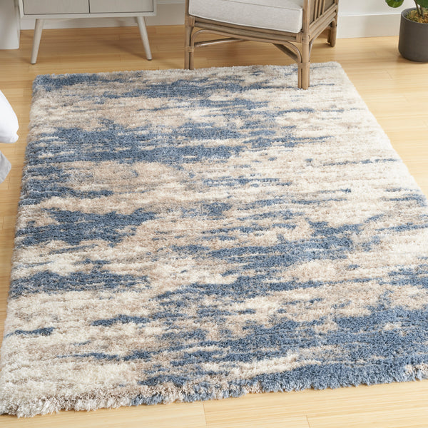 nourison dreamy shag drs10 light blue grey rug