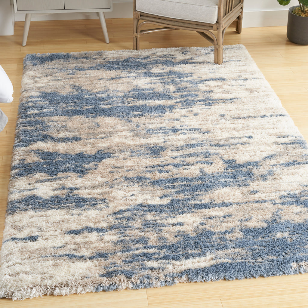 nourison dreamy shag drs10 light blue grey rug