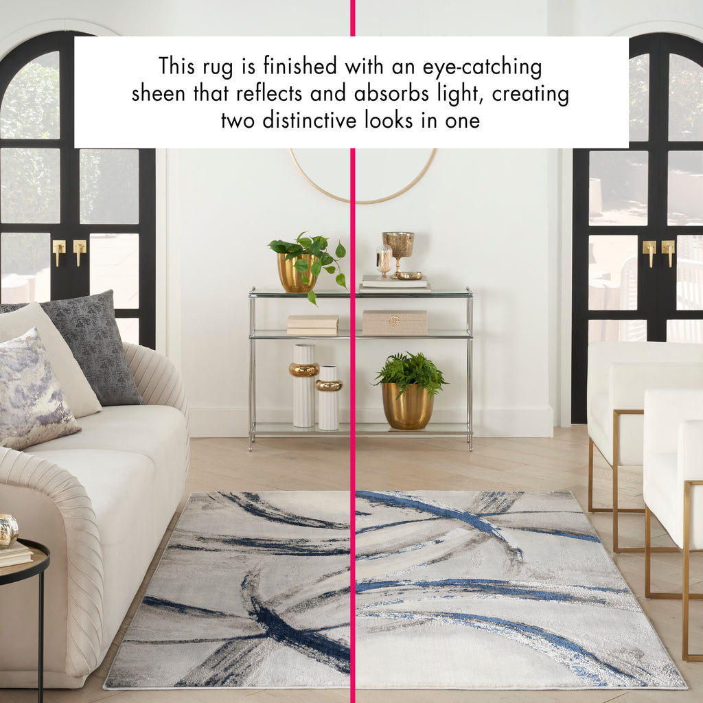 nourison brushstrokes bsk02 grey navy rug