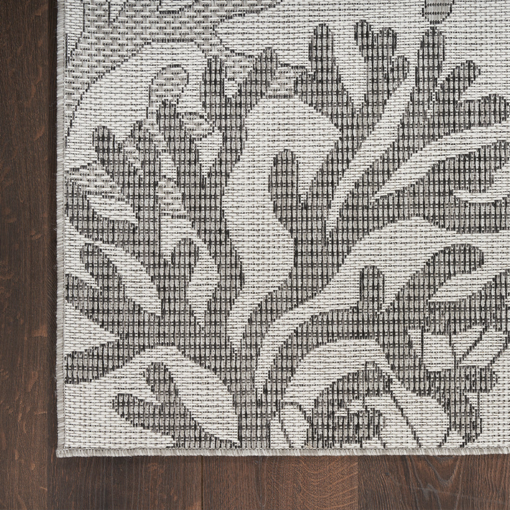 nourison garden oasis goa05 grey rug