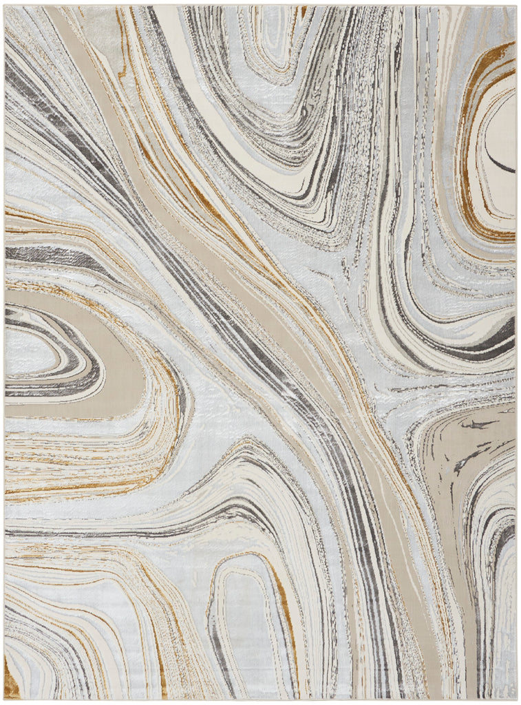 nourison glitz glz21 grey gold rug