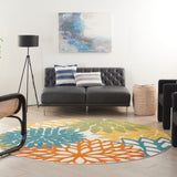 nourison aloha alh05 turquoise multicolor rug