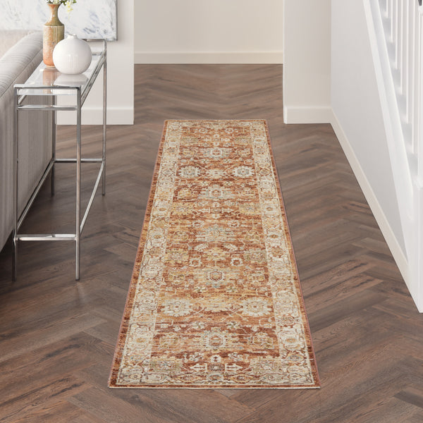 nourison sahar shr02 rust rug