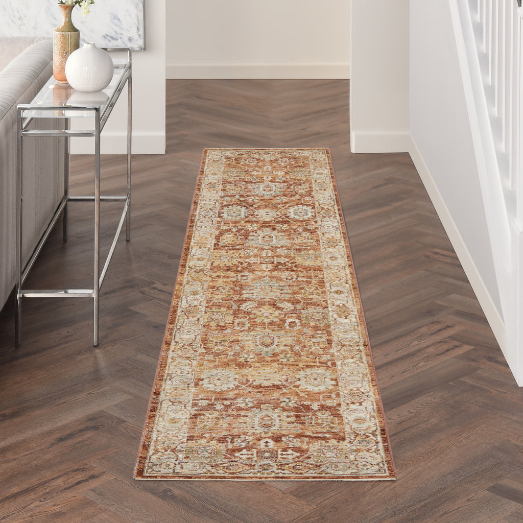 nourison sahar shr02 rust rug