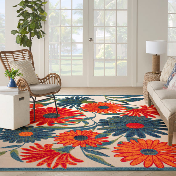 nourison aloha alh33 ivory multicolor rug