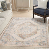 nourison astra machine washable asw13 ivory blue rug