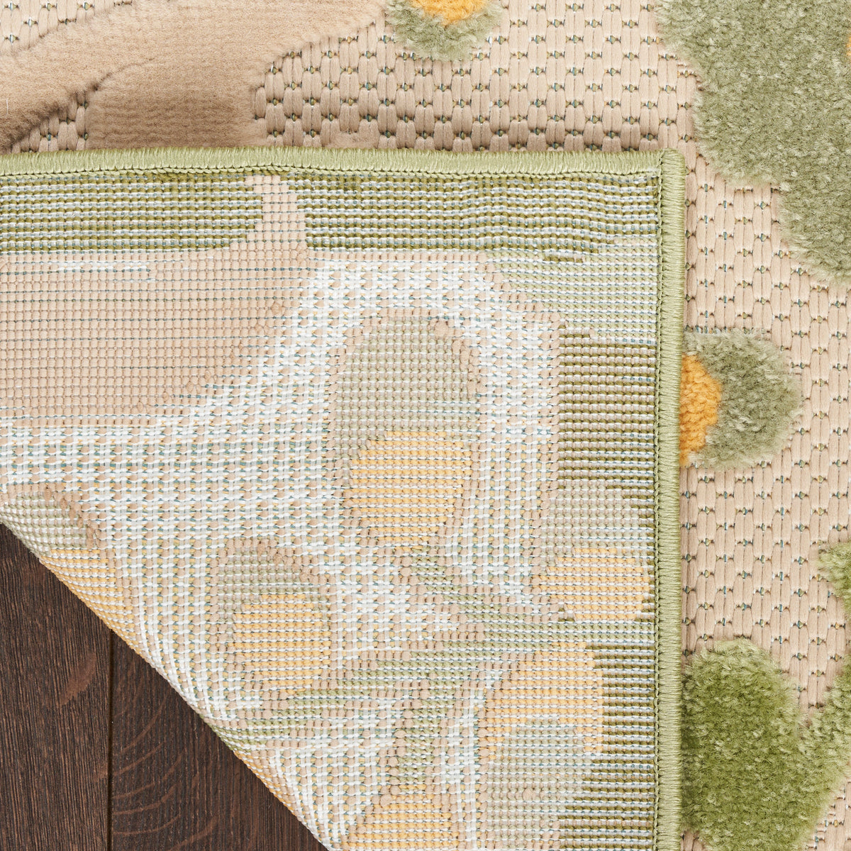 nourison aloha alh17 ivory green rug