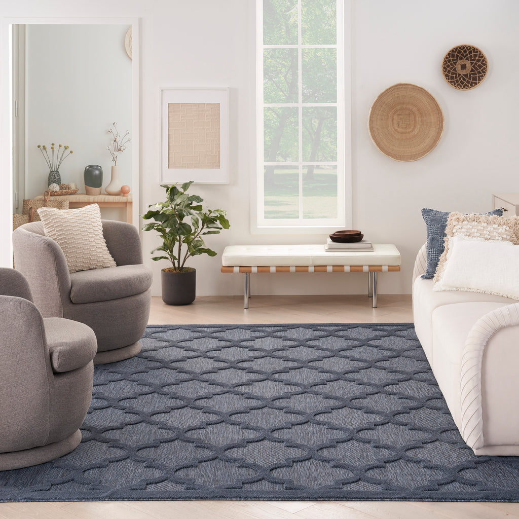 nourison easy care nes01 navy blue rug