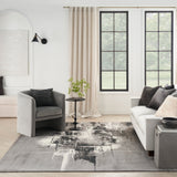 nourison twilight twi30 grey ivory black rug