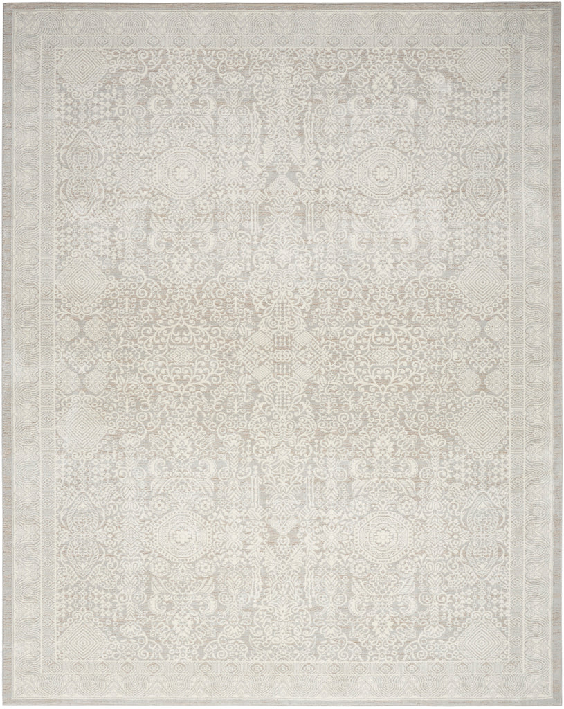 nourison eco cycle ecy01 silver ivory rug