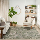 nourison garden oasis goa01 ivory green rug