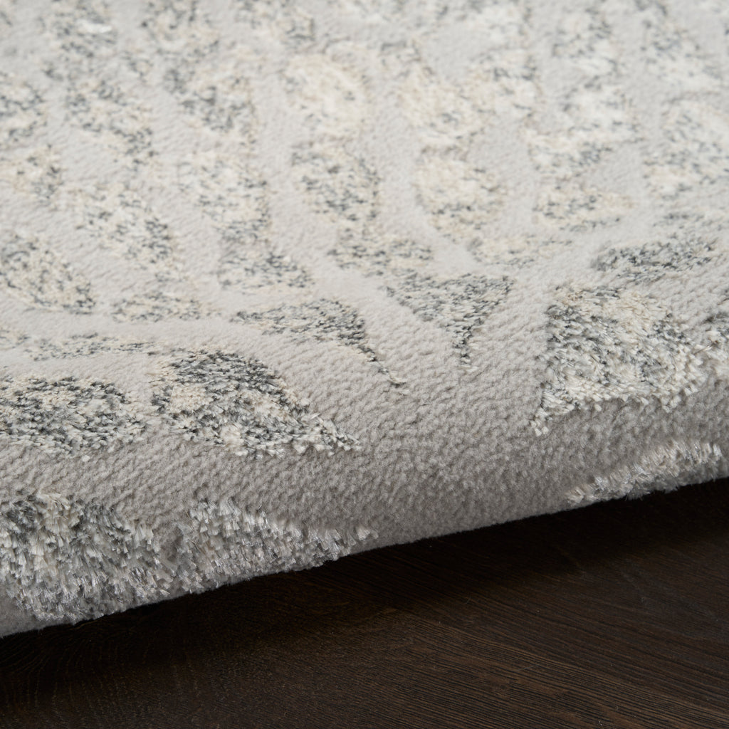 nourison ambiance ami02 grey silver rug