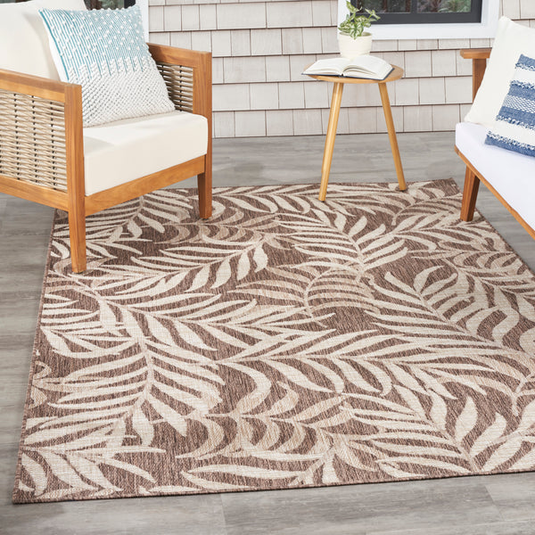 nourison garden oasis goa01 mocha rug