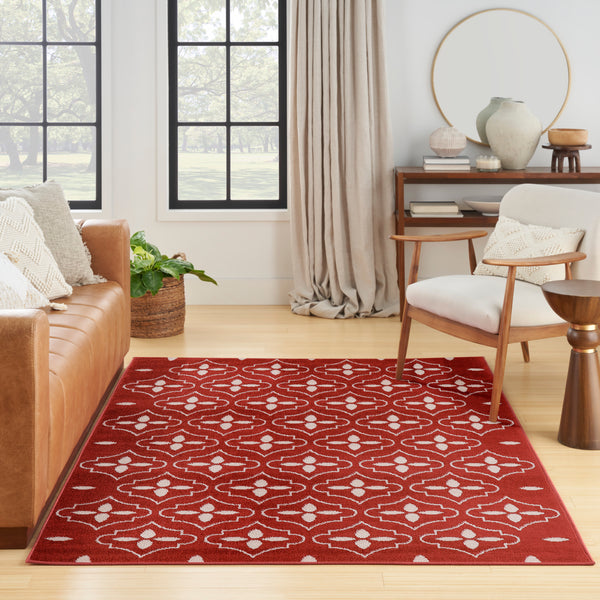 nourison nourison essentials nre04 brick ivory rug