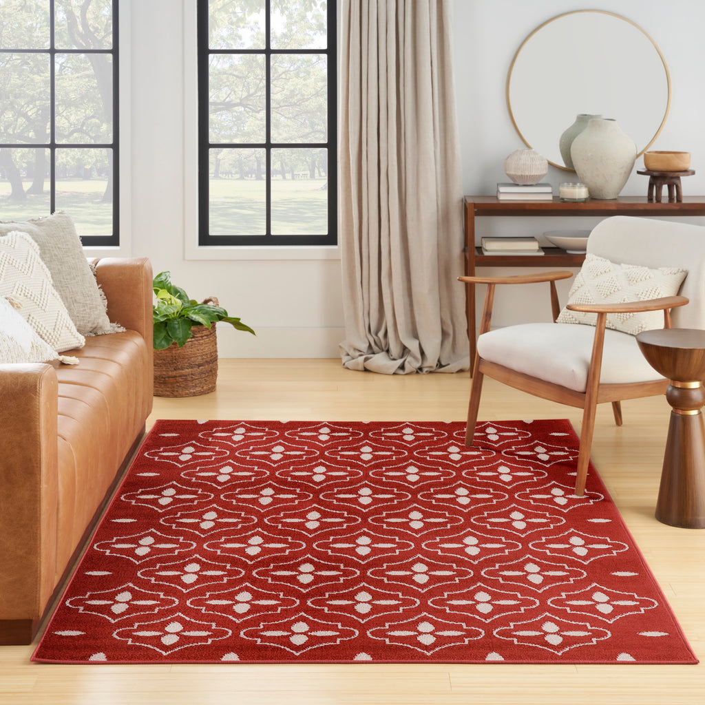 nourison nourison essentials nre04 brick ivory rug