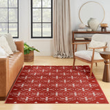 nourison nourison essentials nre04 brick ivory rug