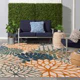 nourison aloha alh05 blue green rug