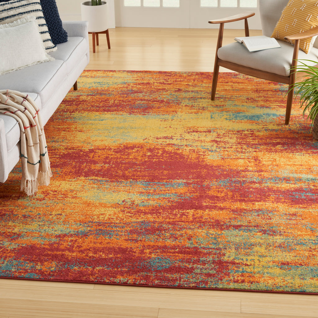 nourison nourison essentials nre06 flame rug