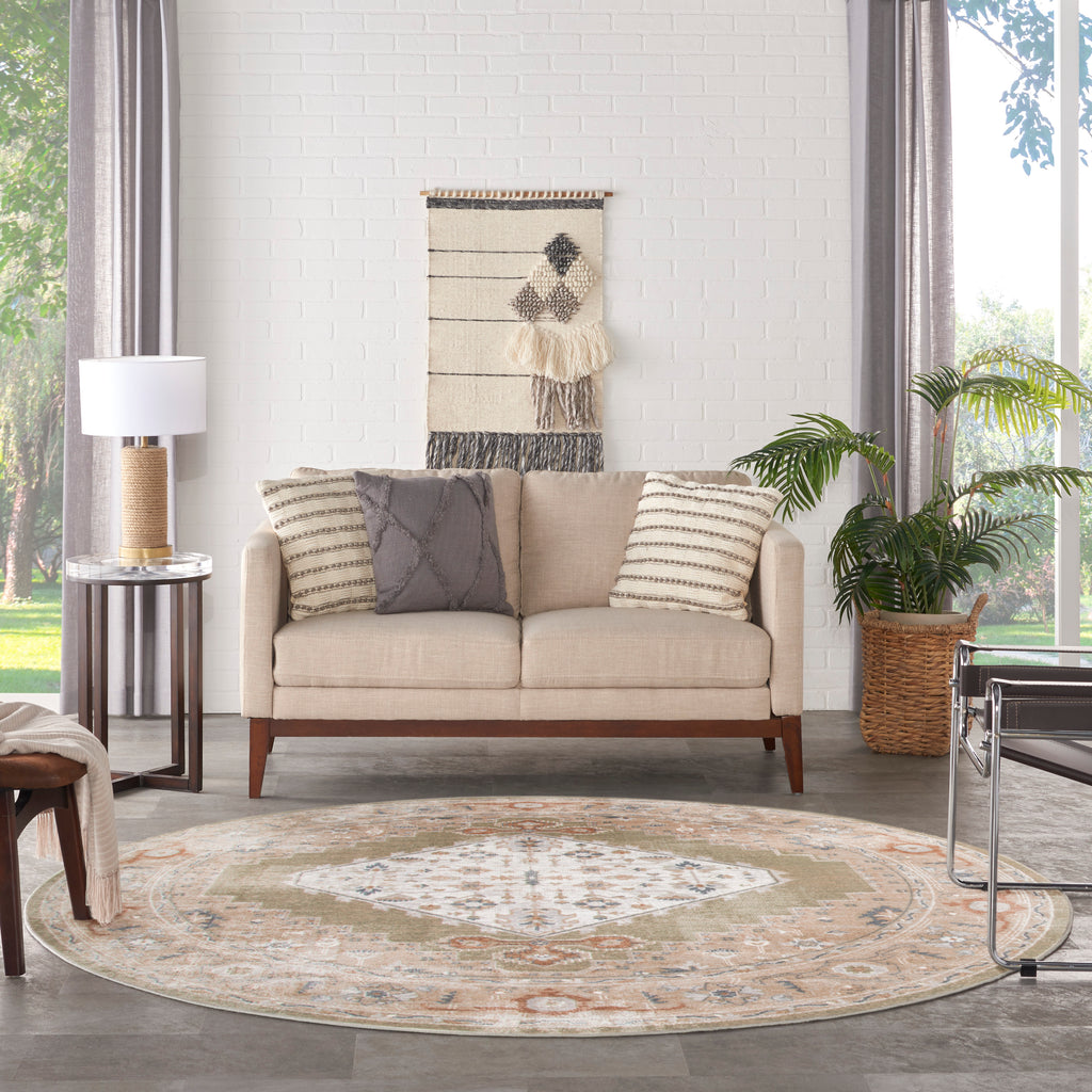 nourison astra machine washable asw11 sage multicolor rug