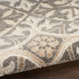 nourison aloha alh34 ivory grey rug