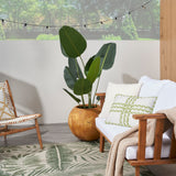 nourison garden oasis goa02 ivory green rug