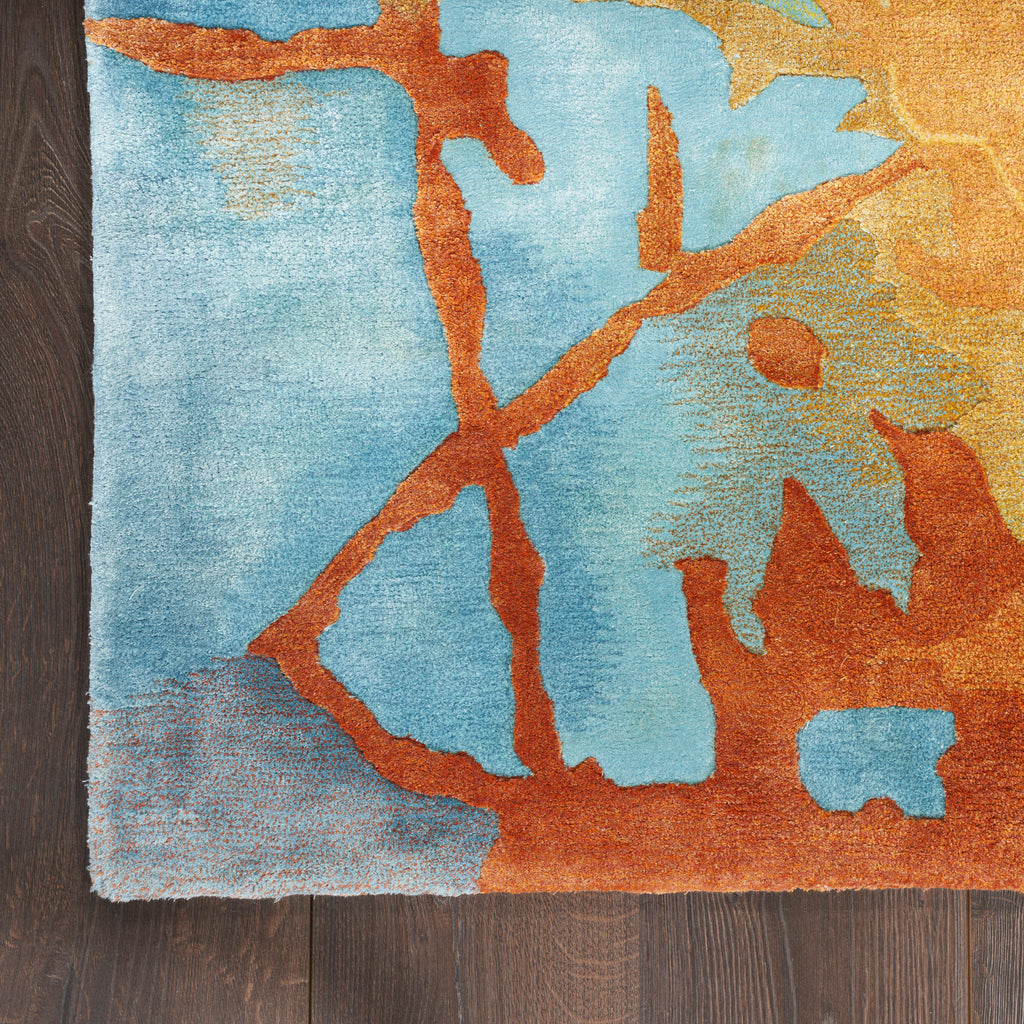 nourison prismatic prs29 gold multicolor rug